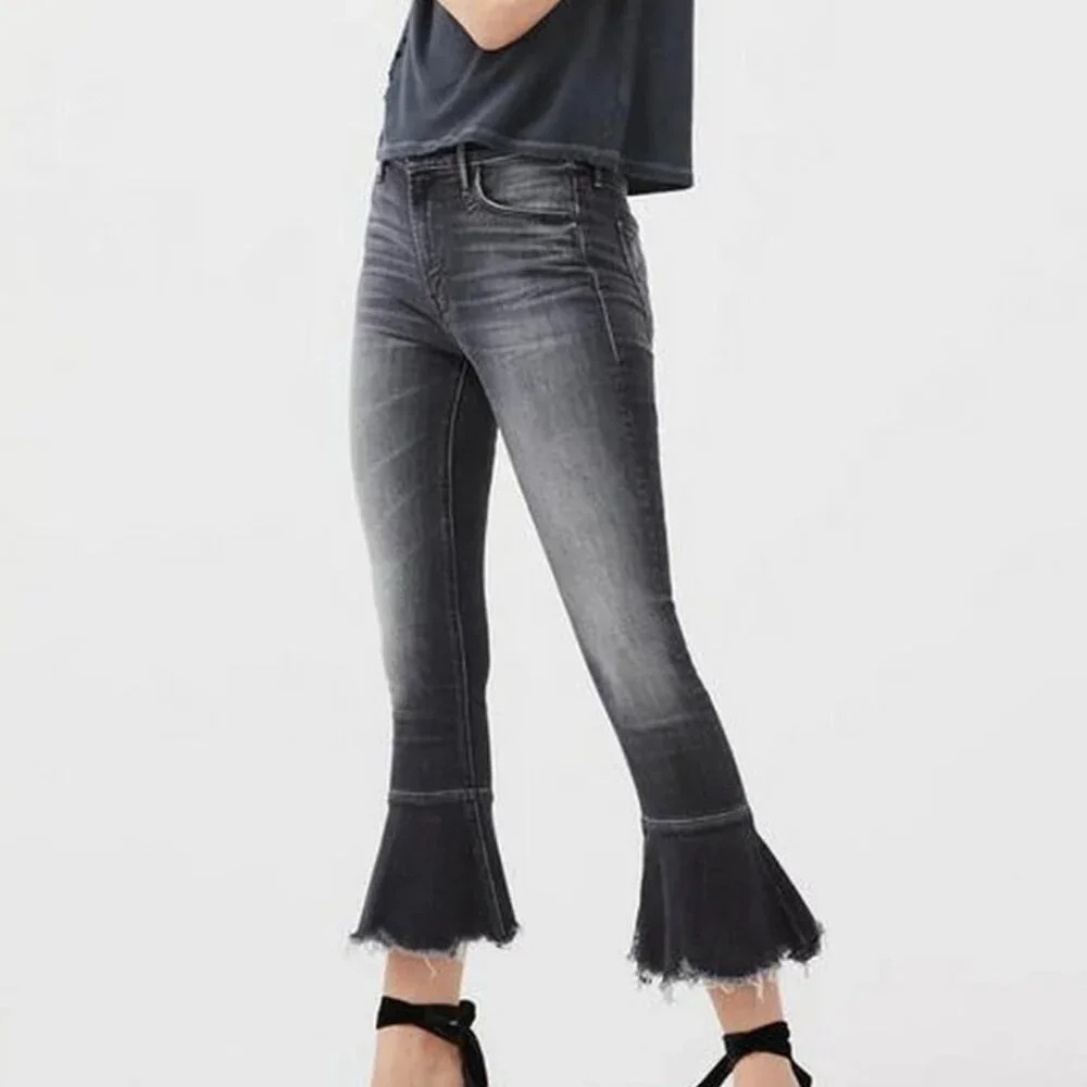 Mother Women Jeans Sz 25 Black The Cha Cha Chew Leave‎ The Lights On Denim